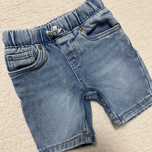Levi's Blue Denim Shorts with Elastic Waistband